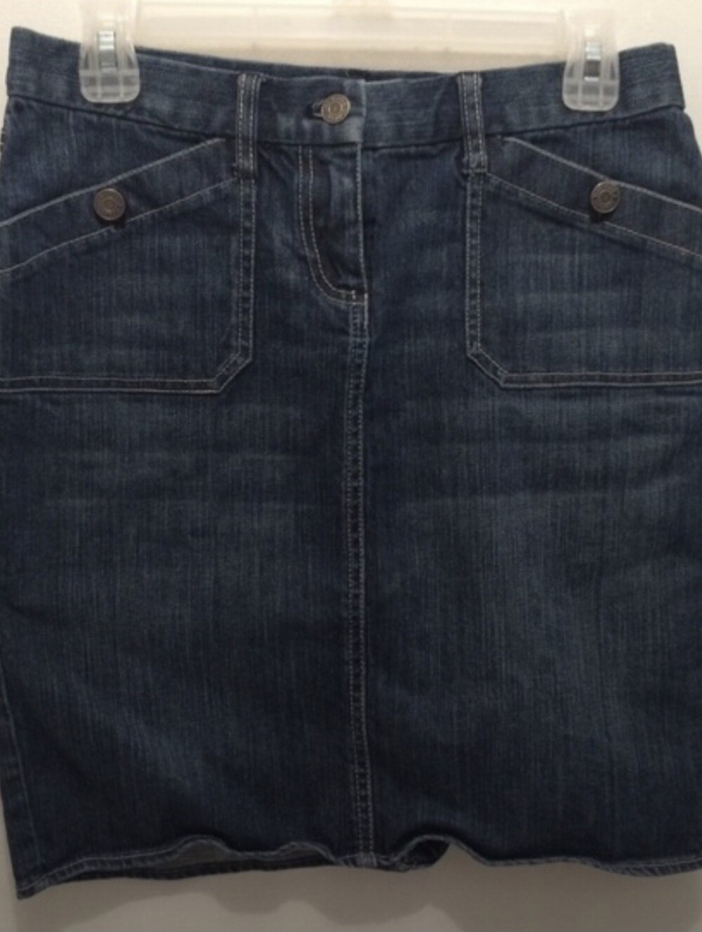 New York & Company Dark Blue Denim Skirt